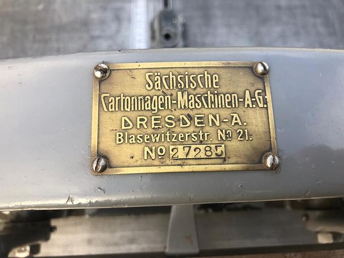 Used Sächsische Kartonnage Maschinen Creasing machine