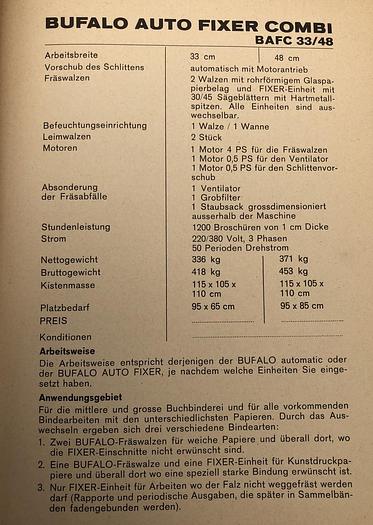 Used Gantenbein Bufalo BAFC-33