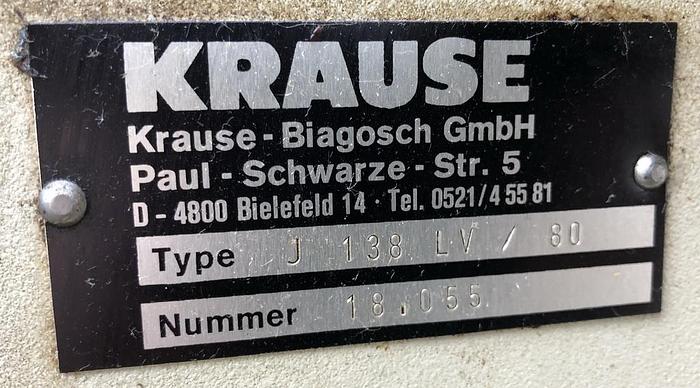 Used Krause J138-LV/80