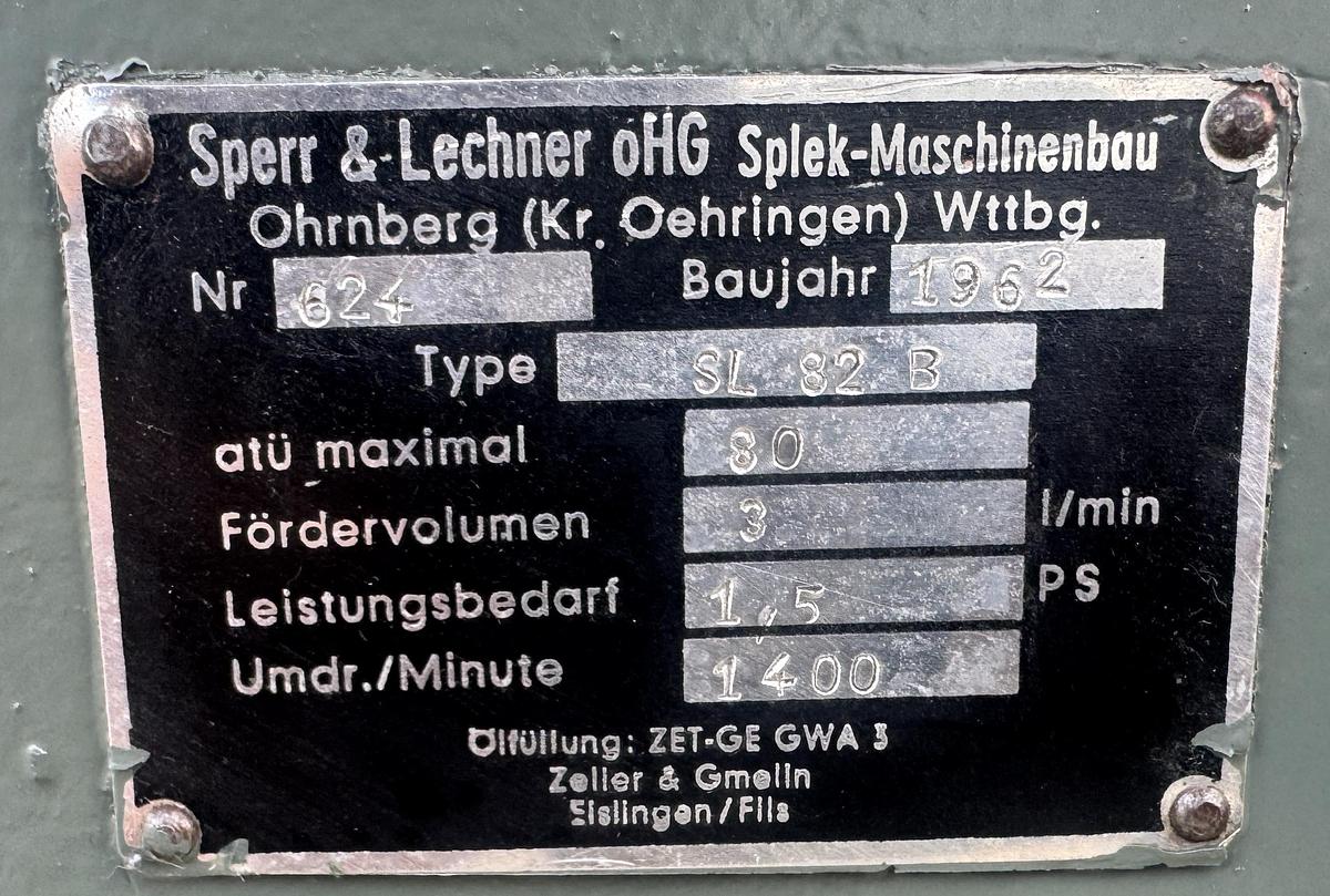 Used 1962 Splek SL82B