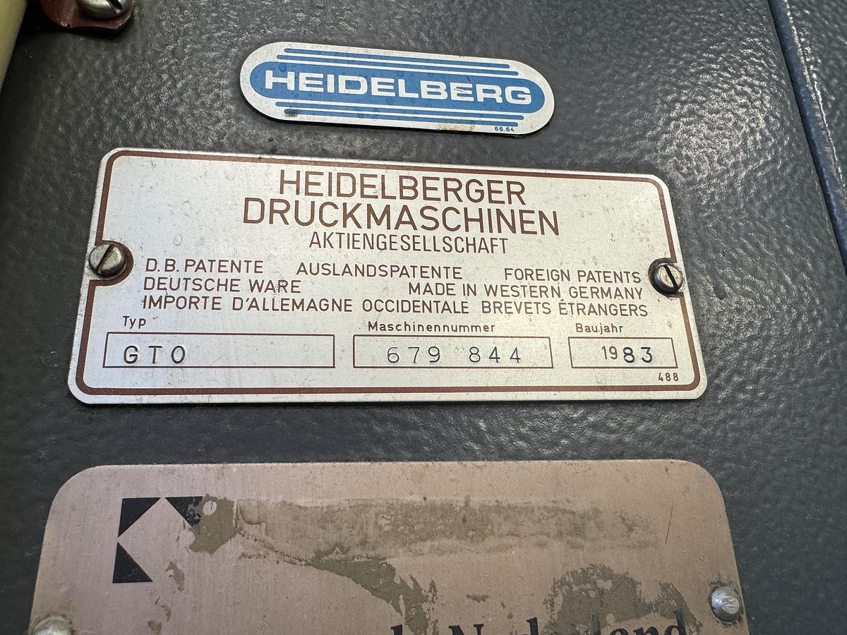 Used 1983 Heidelberg GTO46 N+P