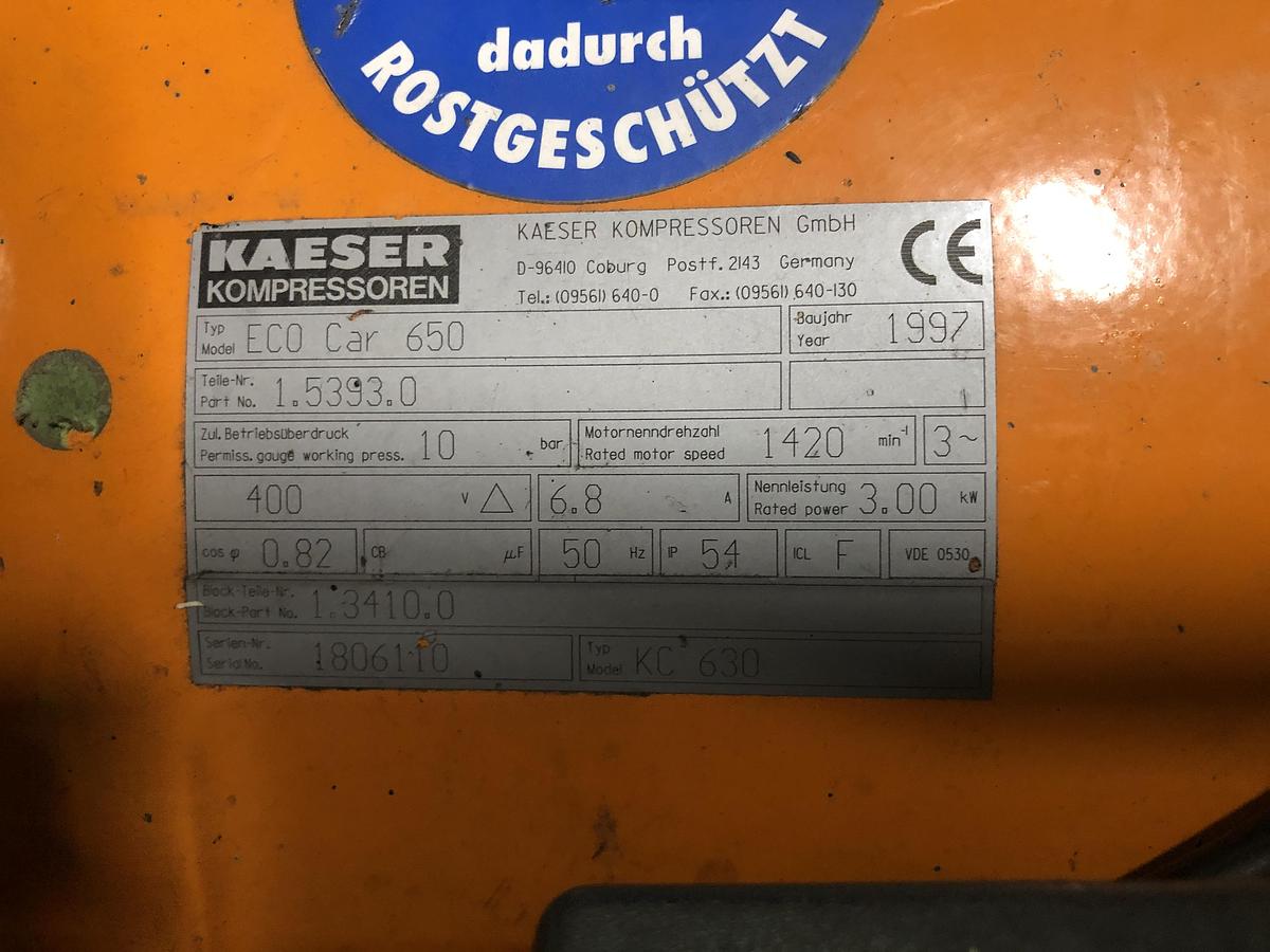 Used 1997 Kaeser ECO-CAR650