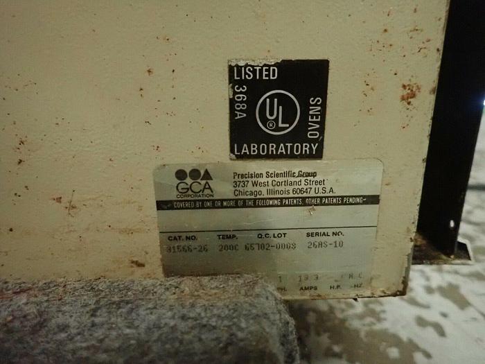 Used GCA Precision Scientific 31566-26 Laboratory Vacuum Oven
