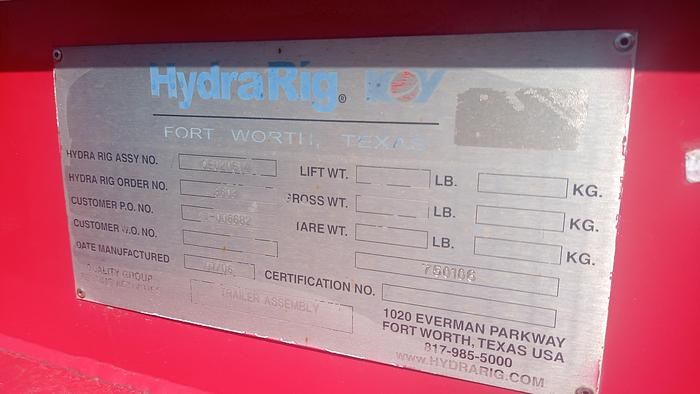 Used 2006 Reel Trailer, HydraRig