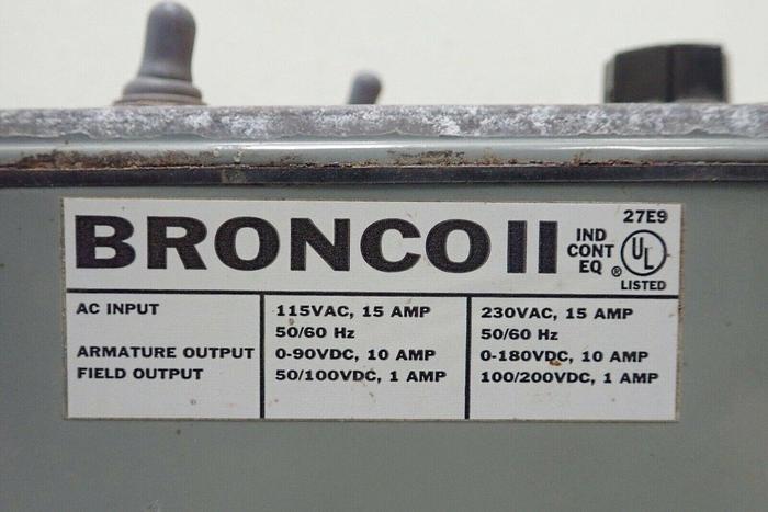 Used Seco Warner Electric Bronco II Model 160 Adjustable Speed AC/DC Drive