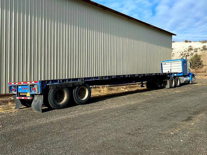 Used Peterbilt 385 Truck w/ 48' Flatbed Hay Trailer