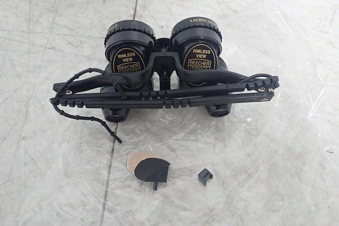 Used Beecher Mirage 5.5X Wide Angle RimlessView Binocular Glasses