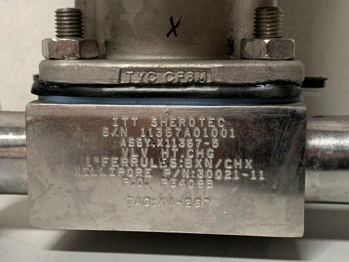 Used ITT Sherotec 3-way Stainless Steel Valve w/ Position Monitors & 2" Fittings