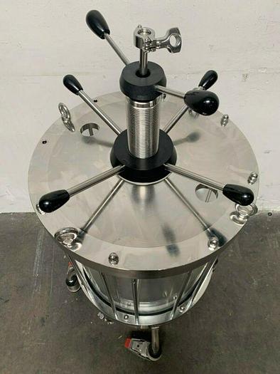 Used Pharmacia Biotech BPG 450/500 Glass Chromatography Column on Casters