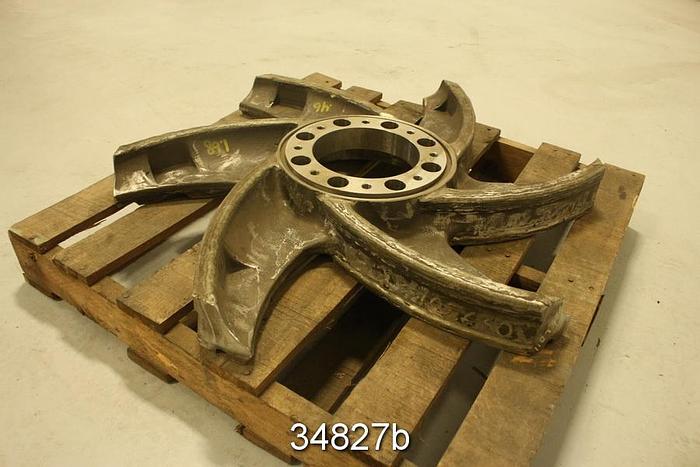 Unused Voith Brute Pulper Rotor, 35" Diameter, 6 Vane, 7.5" Inner Diameter #34827