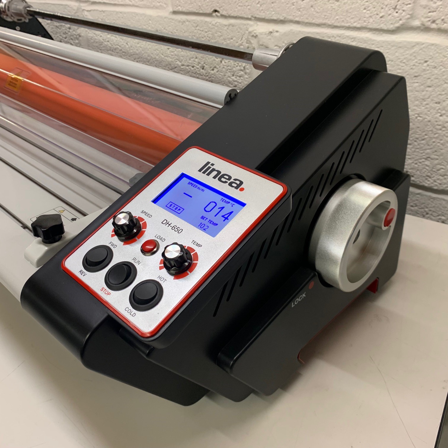 Refurbished Linea DH-650 A1 Hot Roll-Fed Laminator - Black Edition