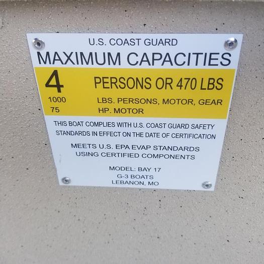 New 2021 G3 Bay 17 ~ SOLD