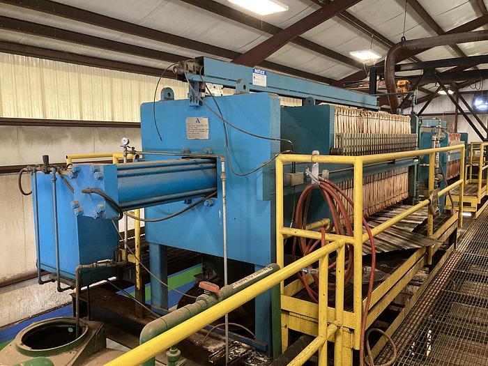 Used Used Ascension Industries Inc. Approximately 35 cu.ft. recessed membrane plate filter press