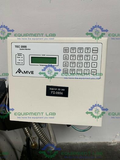 Used CHART MVE 511F Liquid Nitrogen Cryogenic Storage Tank w/ TEC 2000