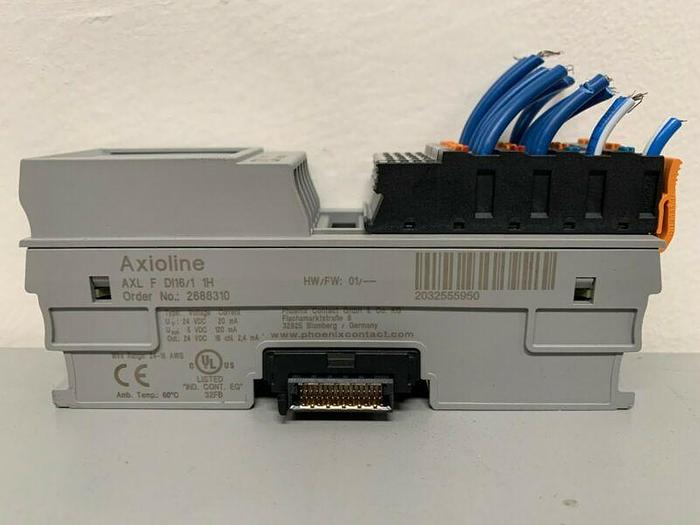 Used Phoenix Contact Axioline AXL F DI16/1 1H PLC Digital Input Module 24VDC