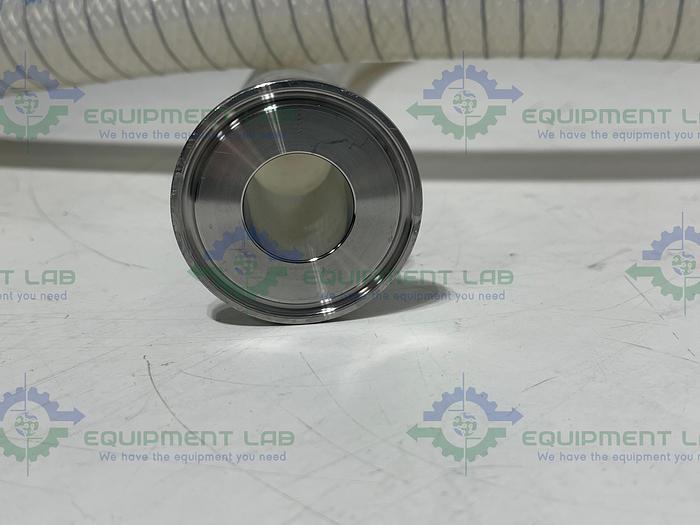 Used Sani-Tech  STHT-WR-1000 60" Silicone Hose w/ 1" Sanitary Fitting