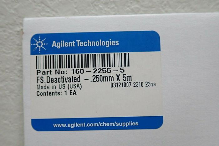 Used Agilent Technologies 160-2255-5 Deactivated Fused Silica .250mm X 5m