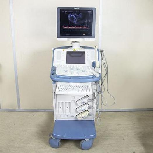 D'occasion ECHOGRAPHE TOSHIBA XARIO COULEUR DOPPLER AVEC 3 SONDES ET ÉCRAN PLAT