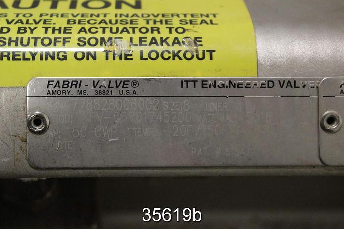 Used Fabri FV-C6701745200 8" Air Operated Knife Gate Valve #35619