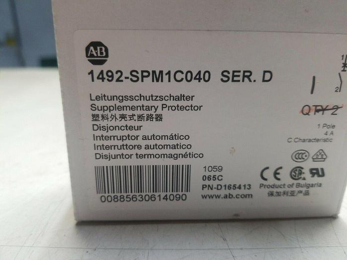 Used ALLEN BRADLEY 1492-SPM1C040 CICUIT BREAKER
