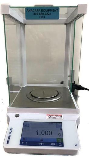 Used Mettler Toledo Analytical Balance ME104TE/00 120g x 0.1 mg w/ Enclosure (7590) W