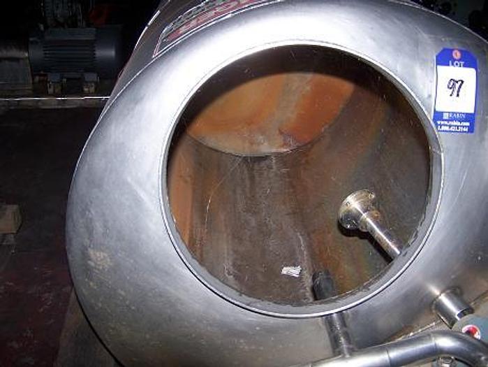 Used Used approximately 300 gallon vertical 304 stainless steel tank