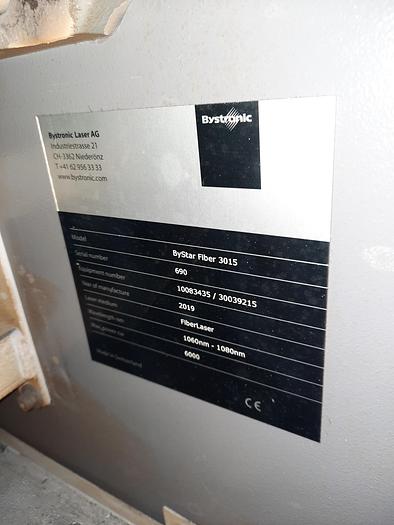 Used 2019 Bystronic Bystar Fiber 3015 6KW + ByTrans Extended