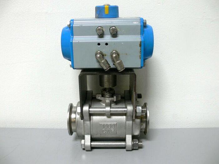 Used JAMESBURY VPVL100 DA B C Double Opposed Piston Actuator 2" SS Ball Valve