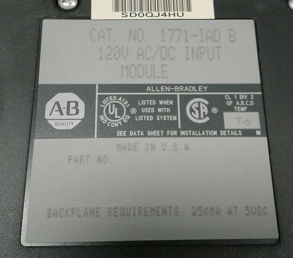 Used ALLEN BRADLEY 1771-IAD SER. B INPUT MODULE