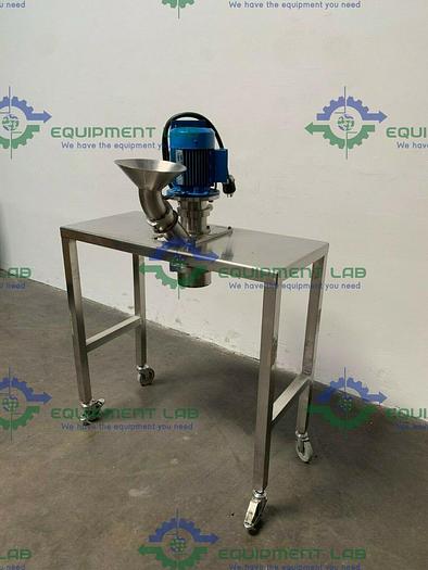 Used Custom Stainless Steel Lab Mill w/ Alpak Induction 1 HP Motor on SS Rolling Cart
