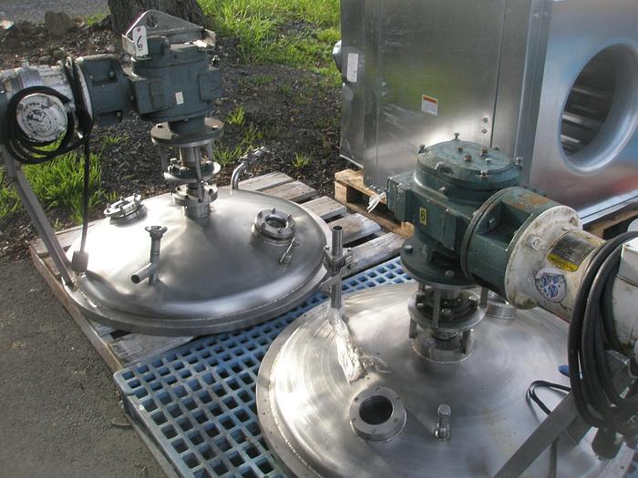 Used Mixer, Agitator, 3 HP, S/st, Dome Lid (3) #S736884