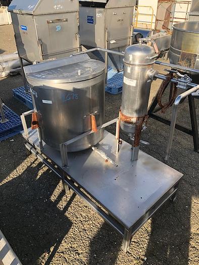 Used 60 Gallon Vertical Stainless Steel Tank