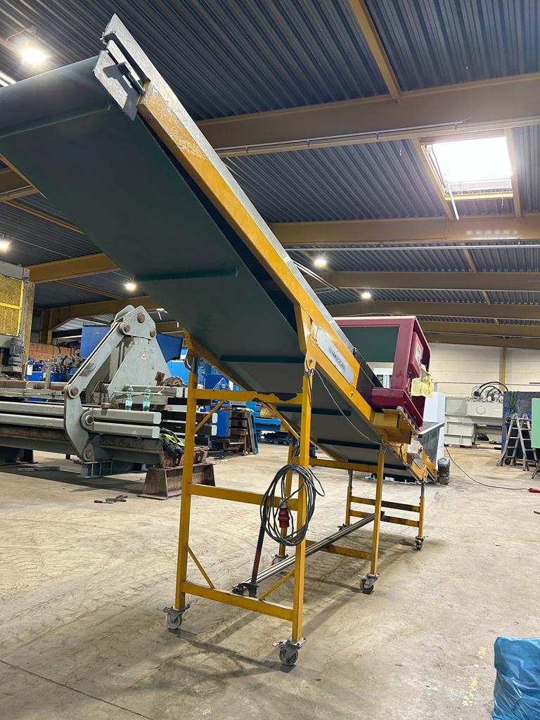 Gebraucht Gurtförderband Schuma mit Metalldetektor Mesutronic