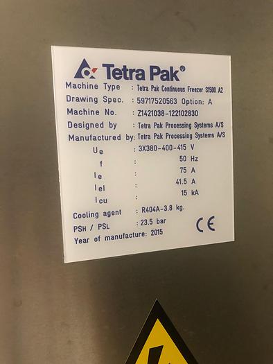 Used 2015 Tetra Pak S1500 Continuous Freezer