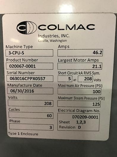 Used 2016 COLMAC ROTARY TRIPLE BUCK