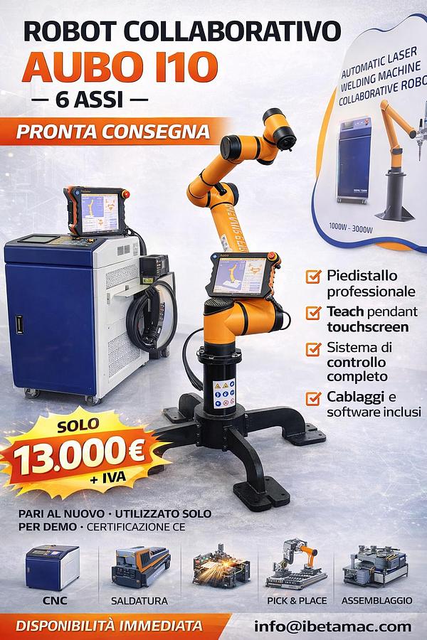 Robot collaborativo AUBO I10 6 assi – cobot industriale pronta consegna