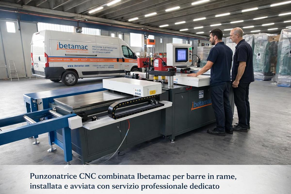PUNZONATRICE CESOIA CNC PER BARRE IN RAME E ALLUMINIO IBETAMAC 500 CE