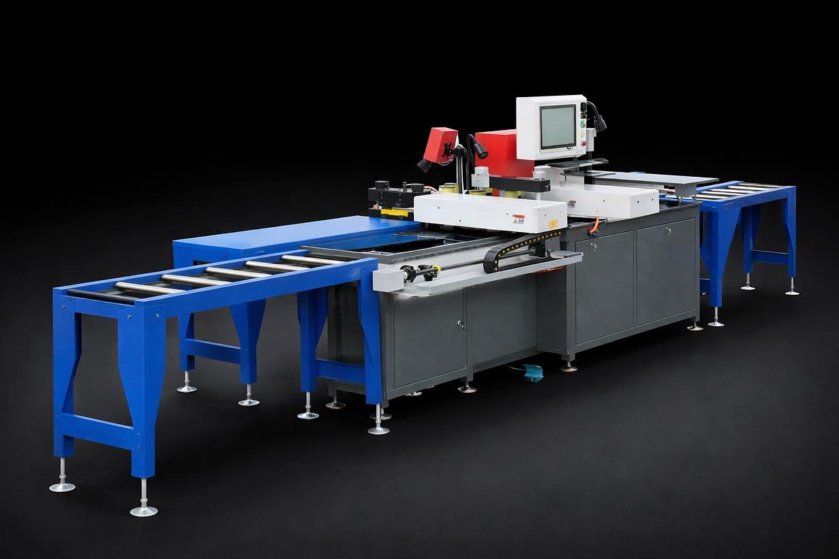 PUNZONATRICE CESOIA CNC PER BARRE IN RAME E ALLUMINIO IBETAMAC 500 CE