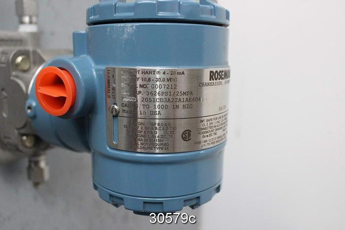 Unused Rosemount 2051CD3A22A1AK6D4B4 Pressure Transmitter #30579