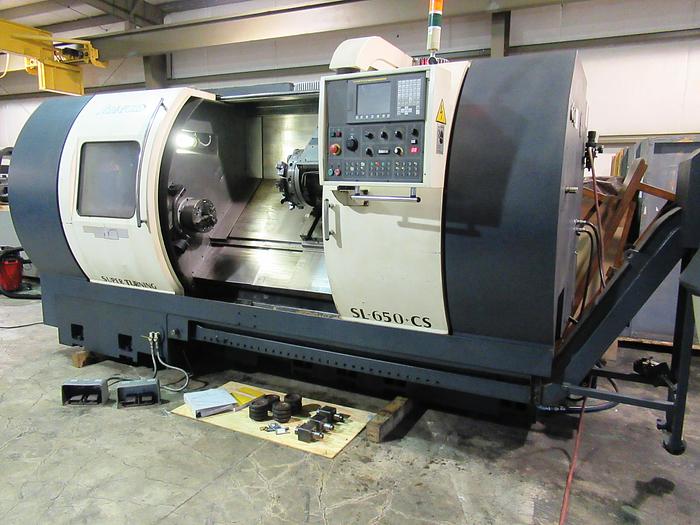 Used 2005 Johnford SL-650-CS CNC Lathe with Live Milling