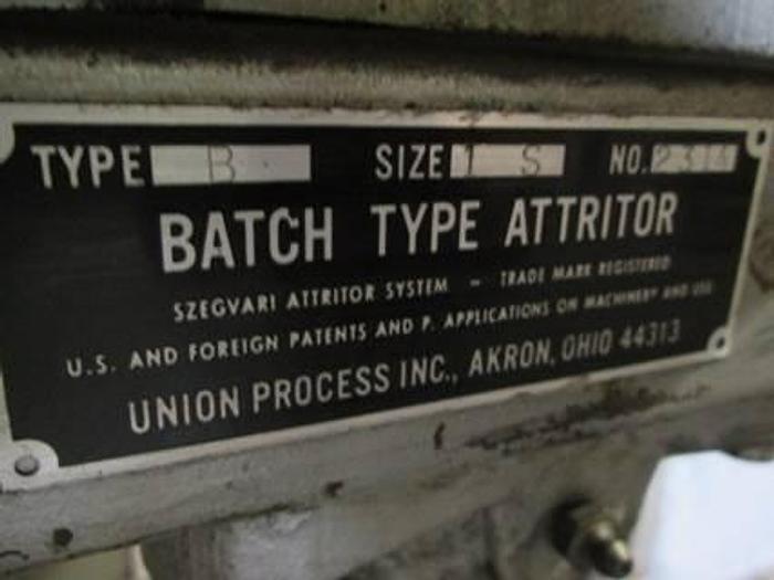Used UNION PROCESS ATTRITOR 1-S TYPE B – S/S BOWL & SHAFT (#9114)
