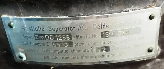 Used Westfalia ZmDD 1256 centrifugal homogeizer unit