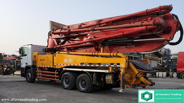 Used SANY 40 Meter Concrete Pump With Mercedes Actros 3411