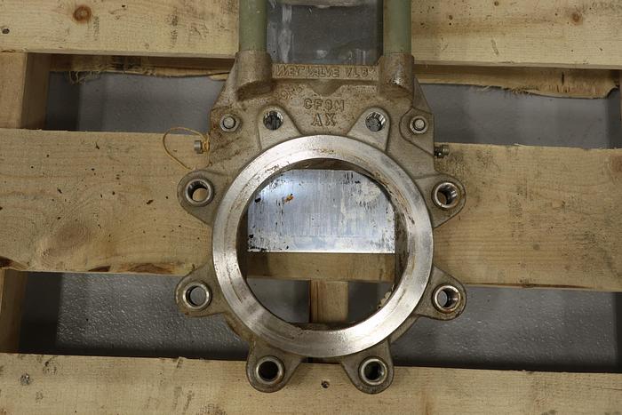 Used Wey 6" Air Operated Knife Gate Valve #44255
