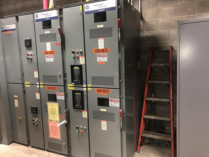Used ALLEN BRADLEY MCC 4160V SWITCHGEAR SECTIONS