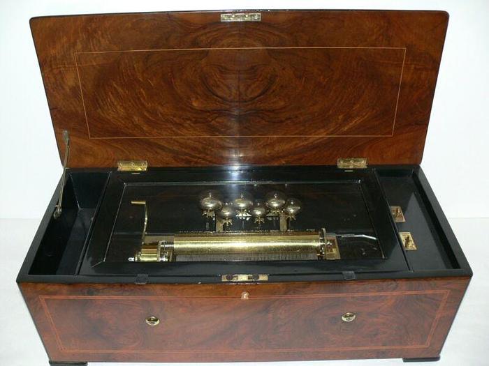 Used *RARE* ANTIQUE MUSIC BOX by Nicole Freres GENEVE w/ Dove Strikers  Circa 1875