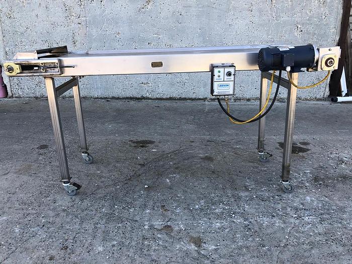 Used Conveyor, Belt, 24" x 6', S/st, Inspection, Variable Speed #S743799