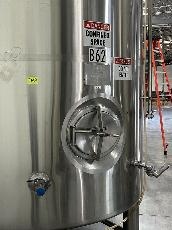 Used (3) available - Used BSV 60 bbl/ 1860 Ga  Jacketed  Brite Tank