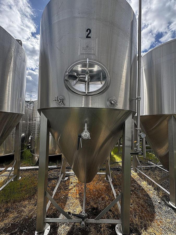 Used (4) available - Used Metalcraft Fabrication 40 bbl / 1240Gal jacketed unitank fermenters