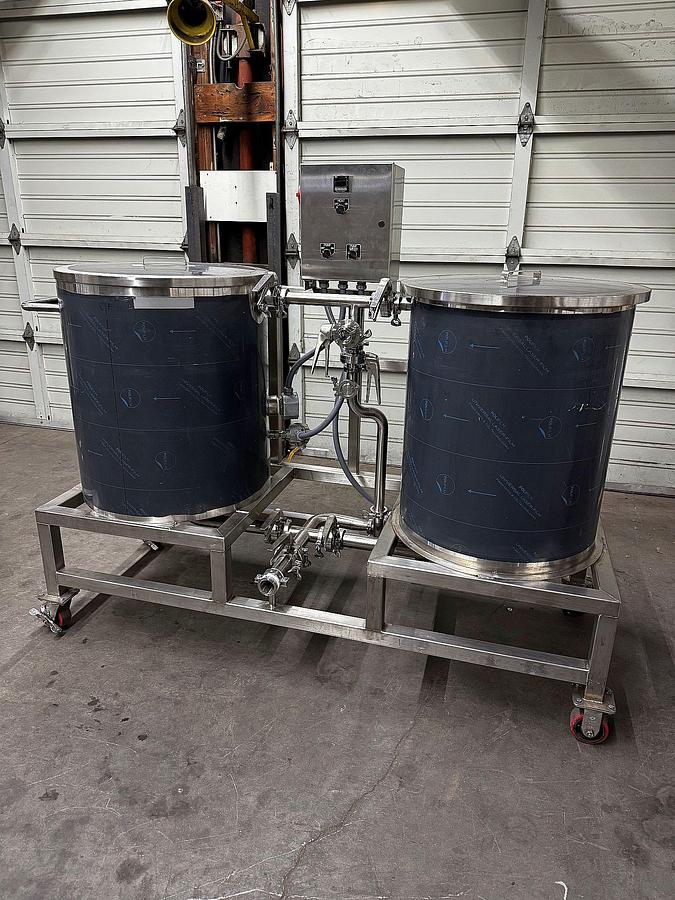 Used Marks Fabrication USA - 2 tank Mobile CIP Skid